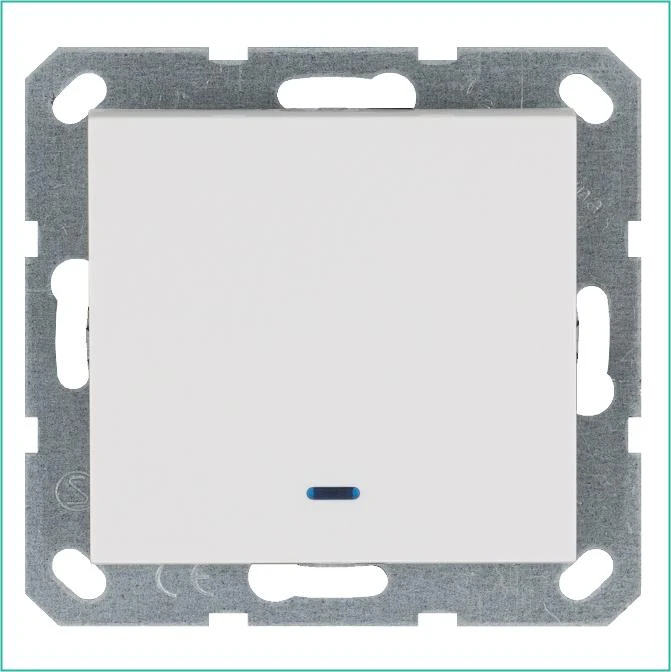 G3011NW Jasmart | Выключатель 1-кл. 10А IP20 с подсветкой механизм бел. глянцевый  