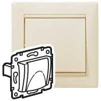 695614 Legrand | Розетка 1-м СП Valena 16А IP21 2P+E с заземл. с крышкой немецк. стандарт механизм сл. кость (DIY-упак.) Leg 