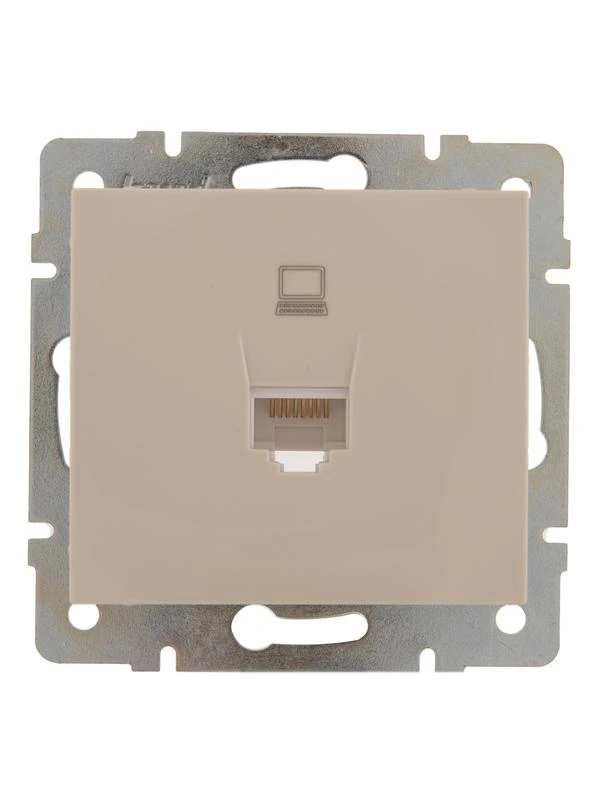 703-0388-139 LEZARD | Розетка компьютерная СП Rain RJ45 16А IP20 механизм крем.  