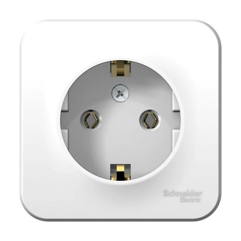 BLNRA010111 Systeme Electric | Розетка 1-м ОП Blanca 16А IP20 250В с заземл. без защ. шторок с изолир. пластиной бел. SE 