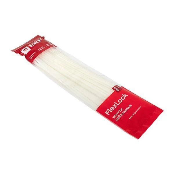 plc-fl-ctsw-4.8x400 EKF | Хомут P6.6 4.8х400 FlexLock стандартный бел. (уп.100шт) PROxima   plc-fl-ctsw-4.8x400 изображение