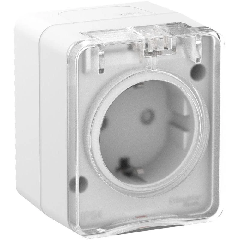 ATN540145 Systeme Electric | Розетка 1-м ОП AtlasDesign Profi54 16А IP54 250В с заземл. защ. шторки бел. SE 