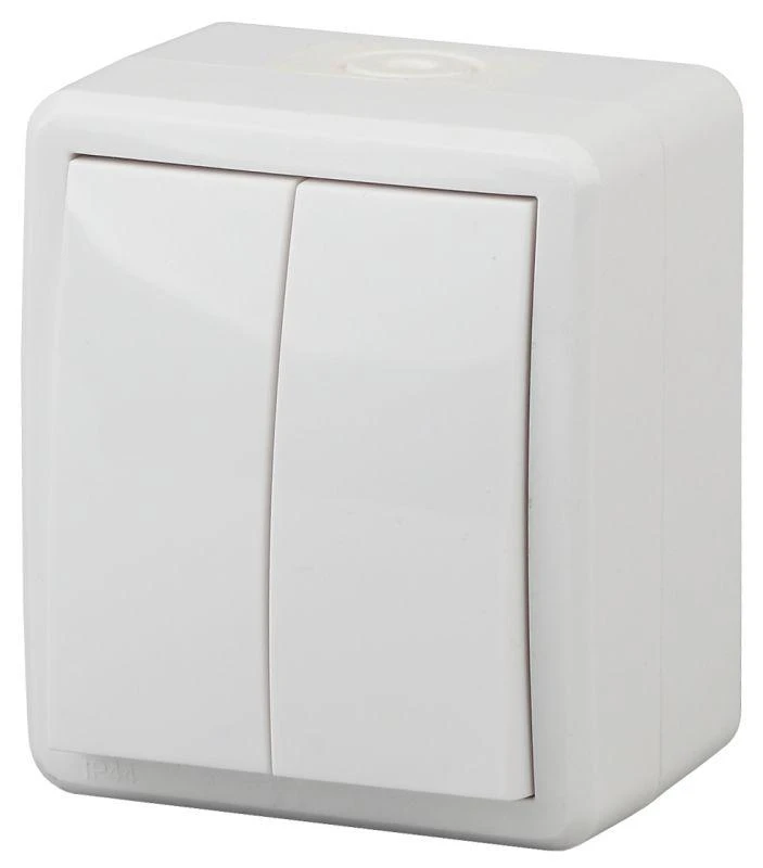 Б0020675 Эра | Выключатель 2-кл. ОП  Эксперт 10А IP54 11-1404-01 250В 10AX бел.  