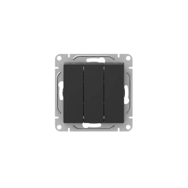 UP1-SWB-31 EKF | Выключатель 3-кл. СП Эпика механизм черн.  