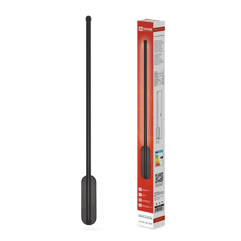 4690612054483 IN HOME | Светильник светодиодный ESTETIKA LUV-60A-40BL 10Вт 4000К 700лм 230В 600х50х25 черн.  