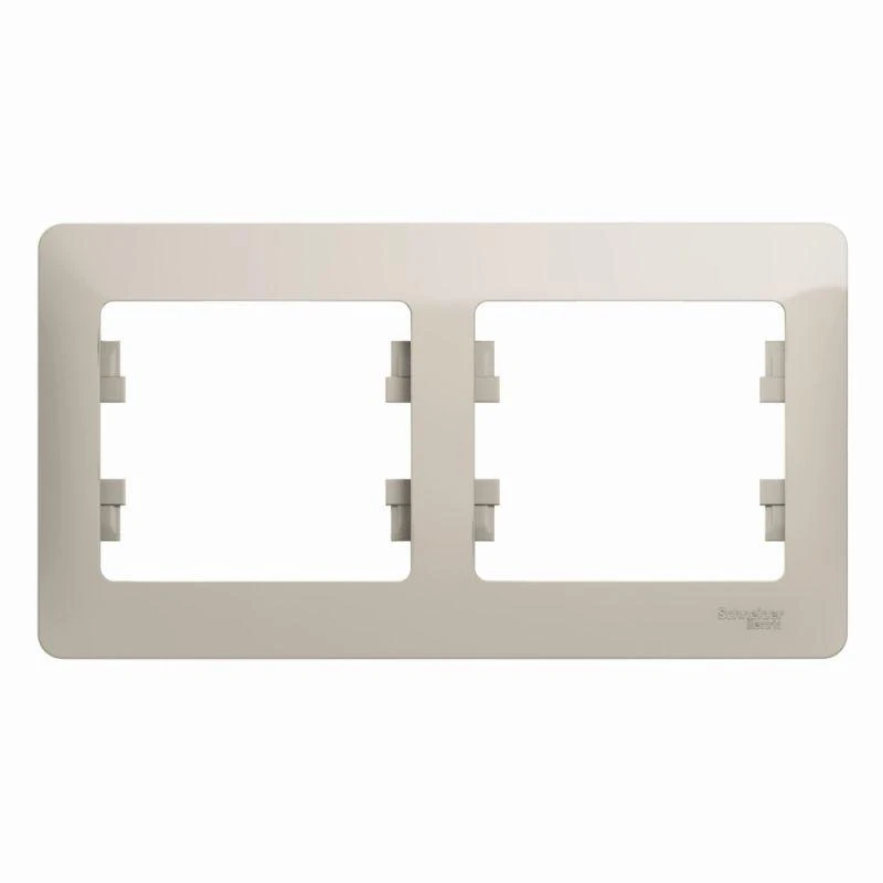 GSL000902 Systeme Electric | Рамка 2-м Glossa горизонт. молоч. SE 