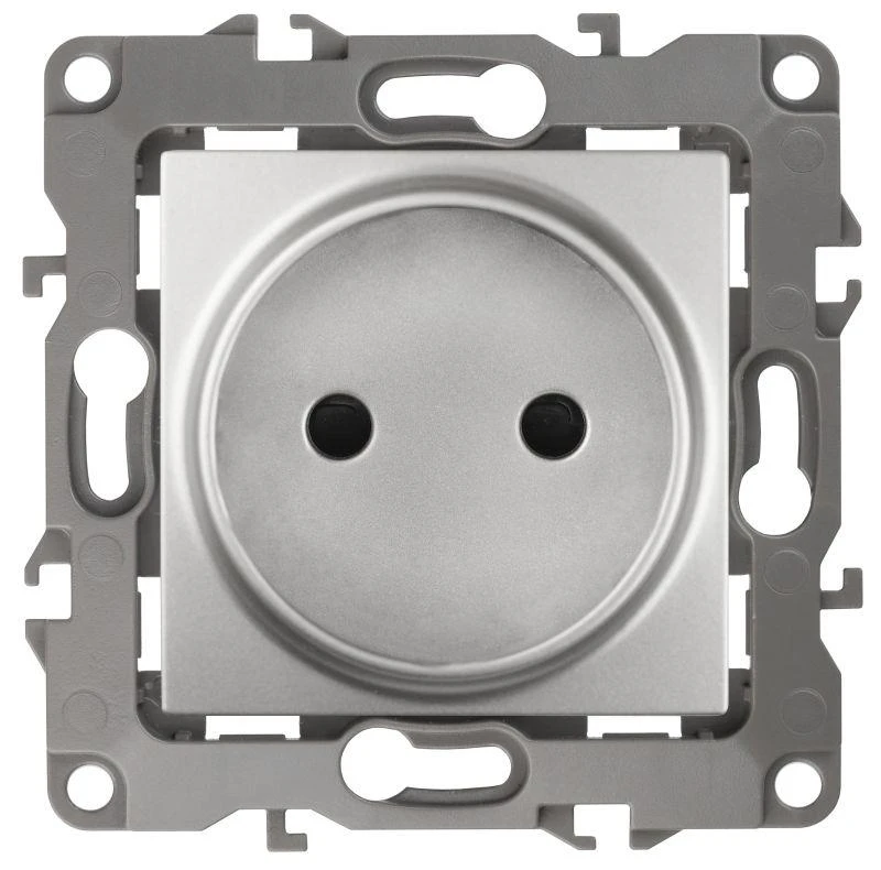 Б0018256 Эра | Розетка 1-м СП 12 12-2105-03 16А IP20 16AX 250В 2P механизм алюм.  