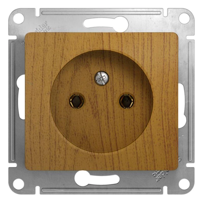GSL000541 Systeme Electric | Розетка 1-м СП Glossa 16А IP20 без заземл. механизм дерево дуб SE 