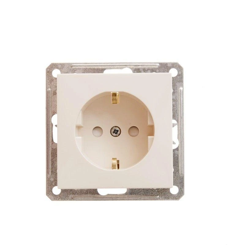 RS16-152-2-86 Systeme Electric | Розетка 1-м СП W59 16А IP20 с заземл. защ. шторки механизм сл. кость SE 