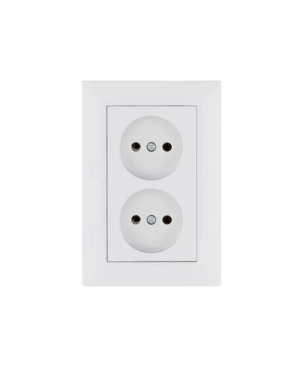 88001017 Makel | Розетка 2-я Karea RIZZ без заземл. бел.  