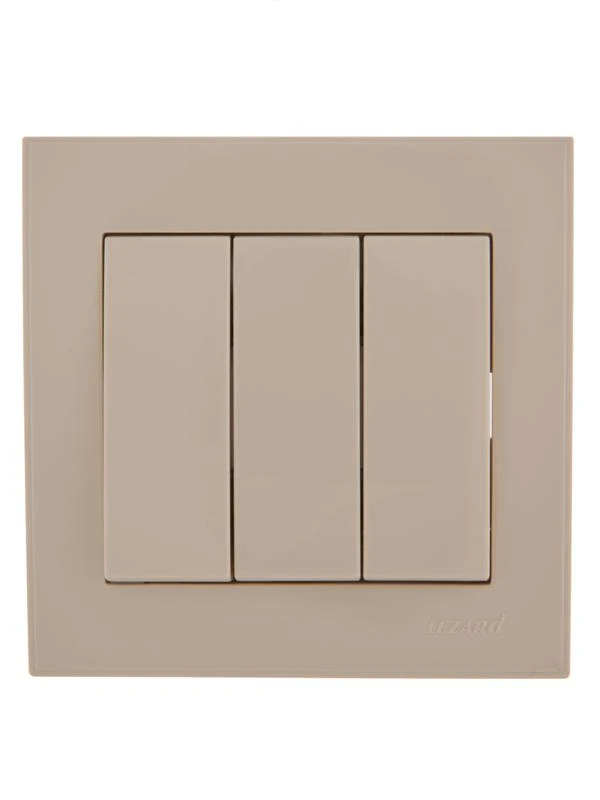 703-0303-109 LEZARD | Выключатель 3-кл. СП Rain IP20 крем.  