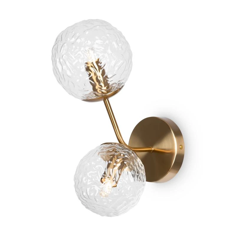 FR5207WL-02BZ Freya | Светильник Fluff 40Вт E14х2 IP20 бра настен.  