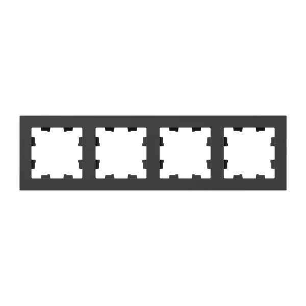 UP1-FPB-04 EKF | Рамка 4-м Эпика пластик черн.  