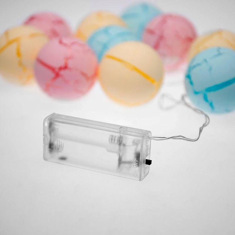 303-082 Neon-Night | Гирлянда светодиодная "Карамельки" 1.5м 10LED тепл. бел. 0.1Вт IP20 провод ПВХ прозр. элементы питания 2хAA (не в компл.)  