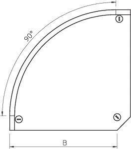 7130546 OBO Bettermann | Крышка для угла горизонтального 90град. осн.200 DFB 90 200 DD OBO  7130546 изображение