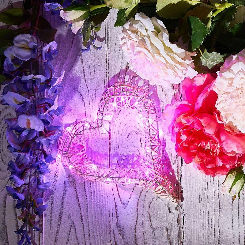 303-007 Neon-Night | Гирлянда светодиодная "Роса" 2м 20LED роз. 2Вт 4.5В IP20 провод прозр.  