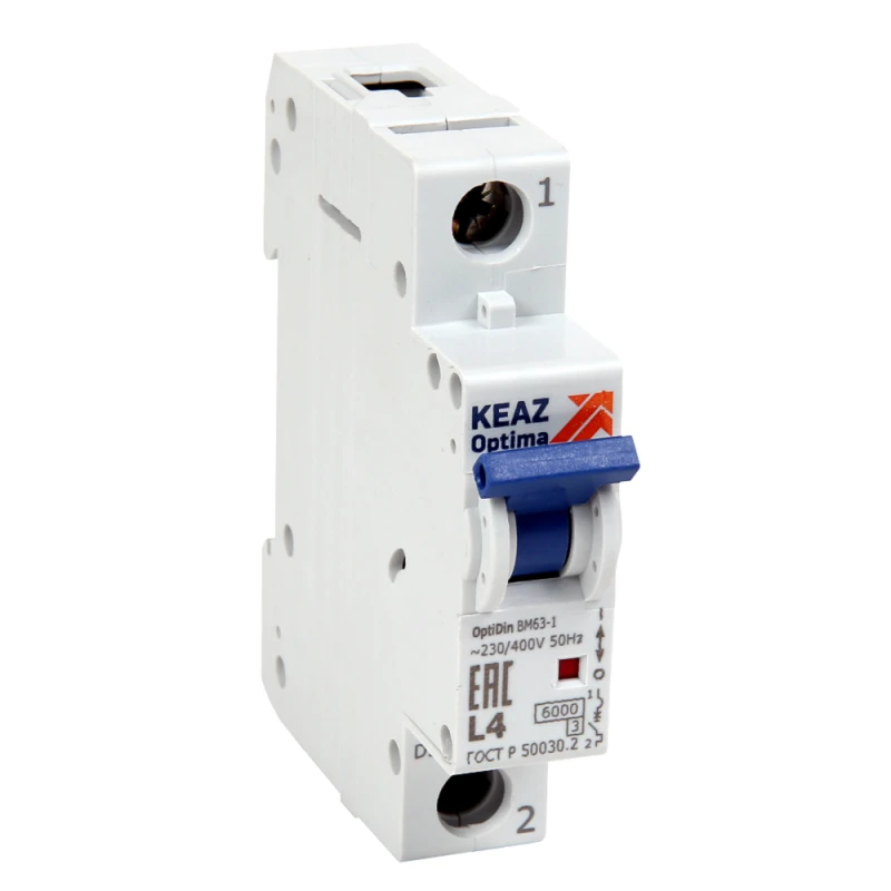 260567 КЭАЗ | Выключатель автоматический модульный 1п Z 16А 6кА OptiDin BM63-1Z16-УХЛ3  