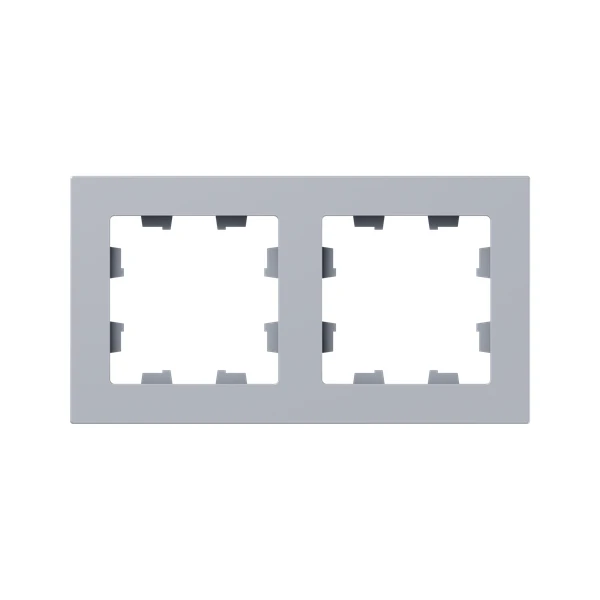 UP1-FPA-02 EKF | Рамка 2-м Эпика пластик алюм.  