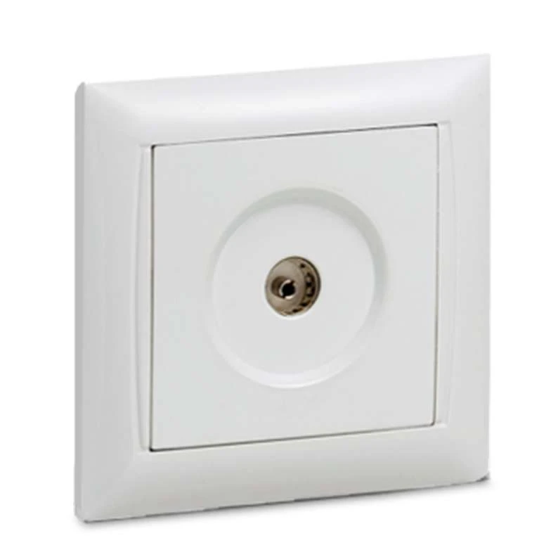 4690612006413 IN HOME | Розетка телевизионная TV СП Valenzo 6027 16А IP20 бел. ASD /  