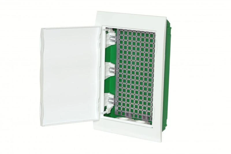 EZ9E312P2FIT Systeme Electric | Корпус встраиваемый City9 Box IT 3 ряда 36мод. 2 розетки с бел. дверцей SE 