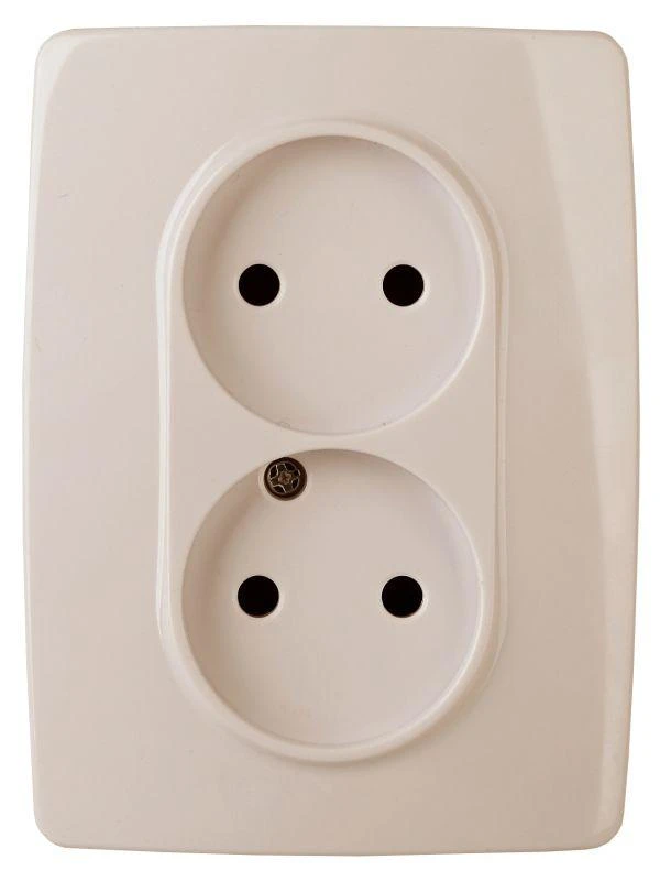 Б0031239 Эра | Розетка 2-м СП 12 12-2107-02 16А IP20 16AX 250В 2х2P сл. кость  