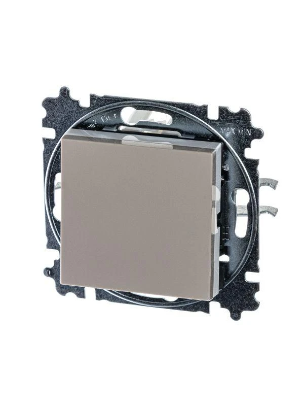 2CHH599145A6018 ABB | Выключатель кнопочный 1-кл. СП Levit IP20 кофе макиато/бел.  