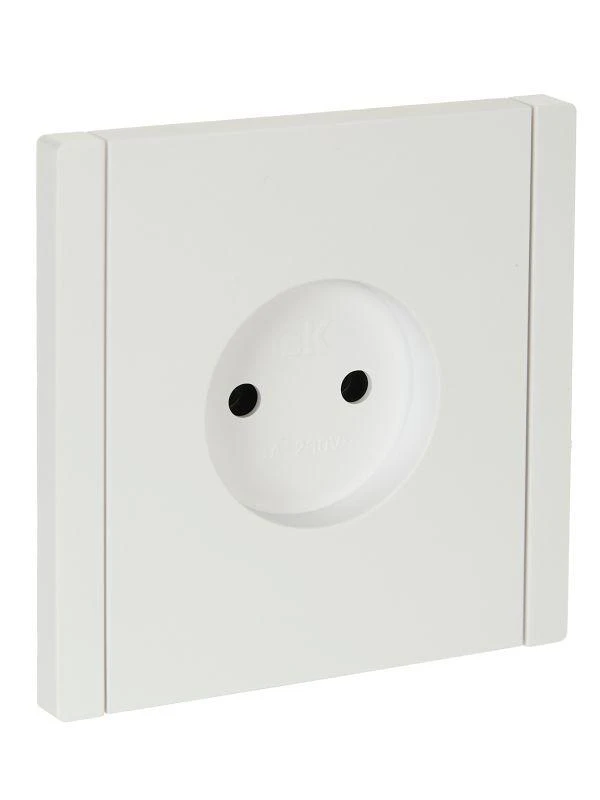 IEK  | Розетка СП FORTE&PIANO FP218 10А без заземл. без защ. шторок винт. крепл. бел.  FP-R10-10-K01