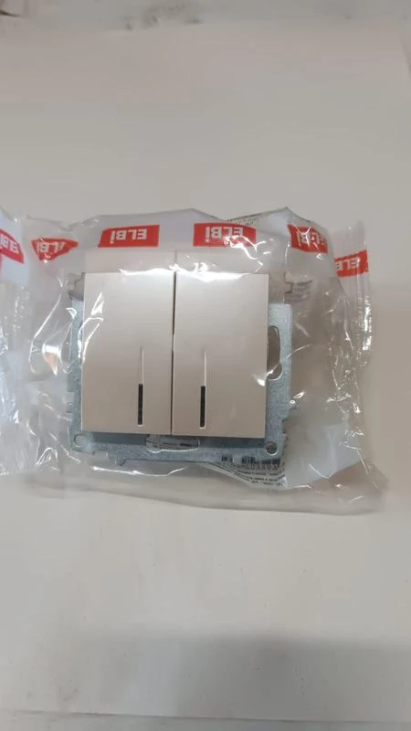 609-012500-203 ABB | Выключатель 2-кл. СП Zena 10А IP20 с LED-подсветкой механизм жемчуж.  