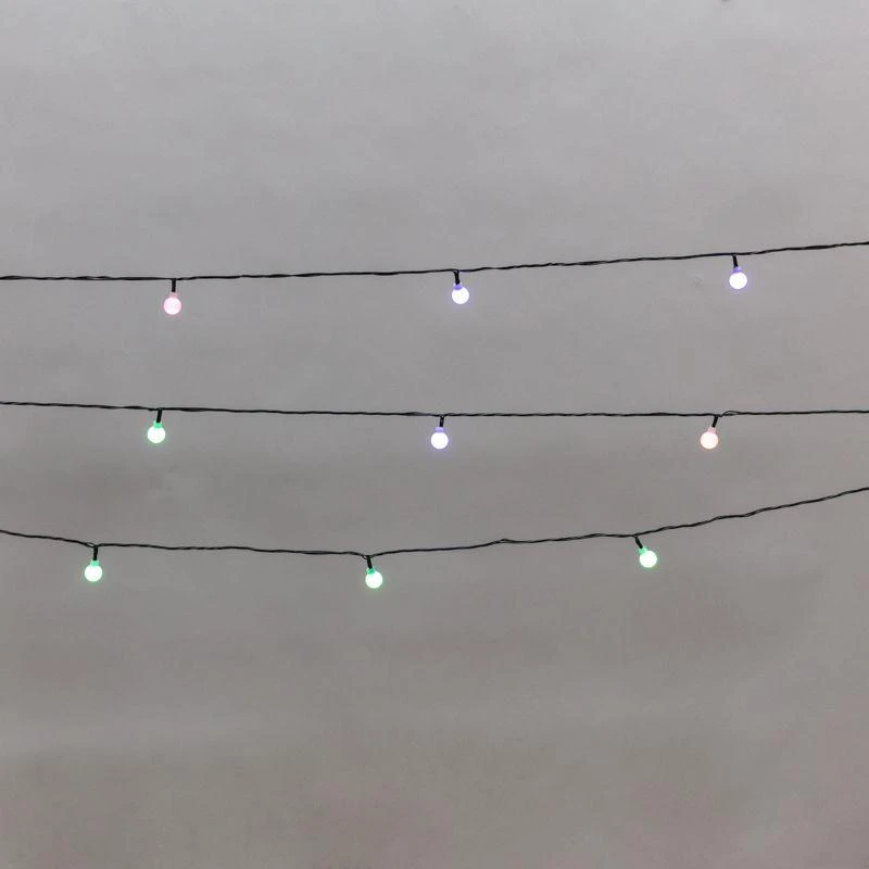 304-023 Neon-Night | Гирлянда светодиодная "Шарики" 5м 20LED мульти (RG/RB) IP20 230В мигание провод зел.  