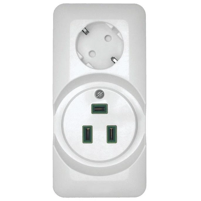 RA32-211R-B Schneider Electric | Розетка 2-м ОП Прима 250В комбин. для электроплит бел. (опт. упак) SchE 