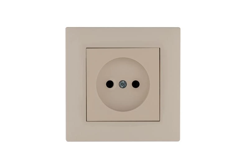 88010022 Makel | Розетка 1-м Karea RIZZ без заземл. крем  