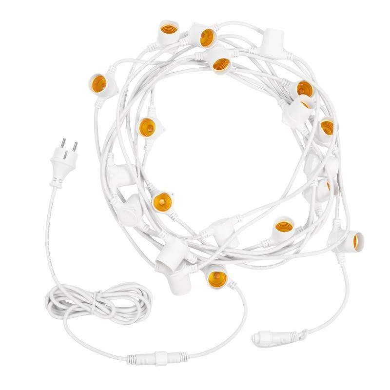 331-332 Neon-Night | Гирлянда "Белт Лайт" 10м шаг 50см 20 патронов 25Вт IP44 провод каучук бел.  