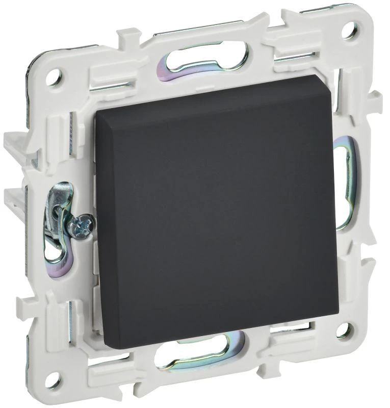 IEK  | Выключатель 1-кл. SKANDY 10А SK-V01G графит  SK-V10-0-10-K53