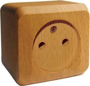 PA16-001T Systeme Electric | Розетка 1-м ОП Этюд Дача 16А IP20 250В без заземл. без защ. шторок бук SE 