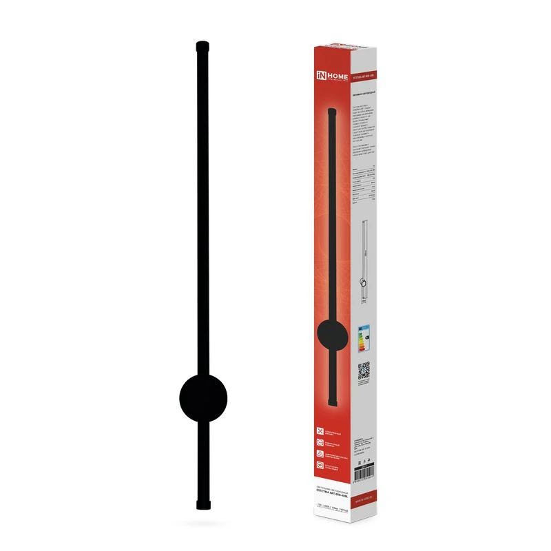 4690612054421 IN HOME | Светильник светодиодный ESTETIKA ART-80B-40BL 15Вт 4000К 1050лм 230В 800х60х98 черн.  