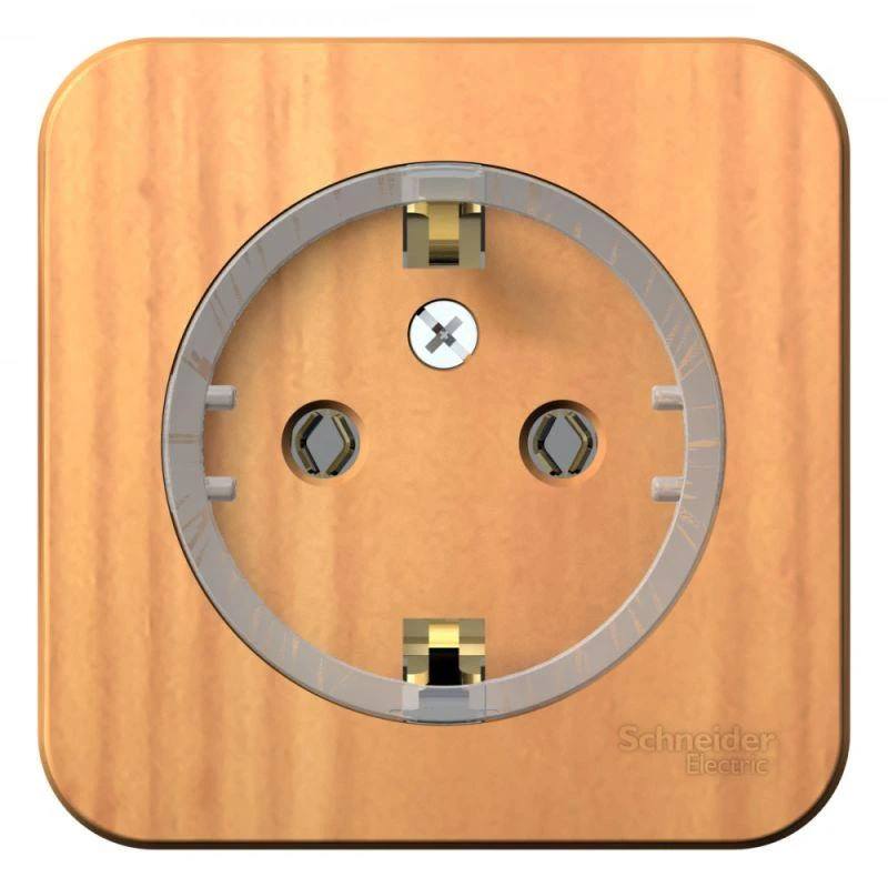 BLNRA110115 Systeme Electric | Розетка 1-м ОП Blanca 16А IP20 250В с заземл. без защ. шторок с изолир. пластиной (компакт) ясень SE 