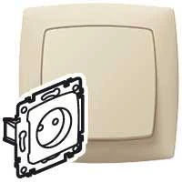 774616 Legrand | Розетка 1-м СП Suno 10А механизм сл. кость Leg 