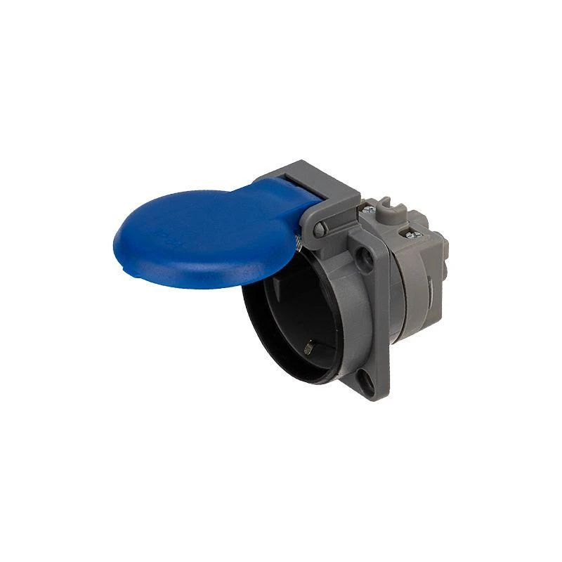 111-008 Rexant | Розетка влагозащ. с крышкой с/з скрытая установка16А IP54 каучук  