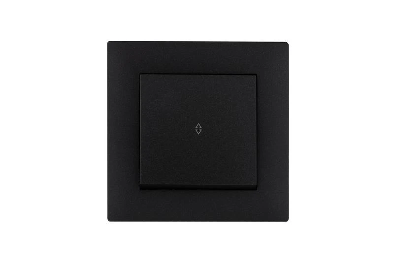 88054005 Makel | Выключатель проходной 1-клав. Karea RIZZ STAR чер.  