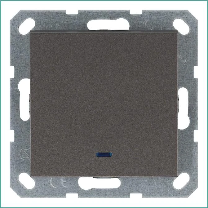 G3011NZ Jasmart | Выключатель 1-кл. 10А IP20 с подсветкой механизм мокко  