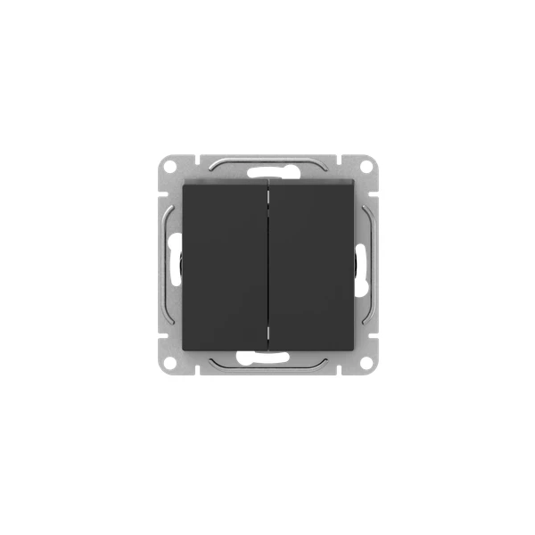 UP1-SWB-20 EKF | Выключатель 2-кл. СП Эпика механизм черн.  