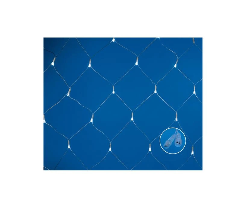 UL-00007220 Uniel | Сетка LED со статическим свечением ULD-N1515-96/STK WHITE IP44 1.5х1.5м соедин. 96 диодов бел. свет провод прозр.  