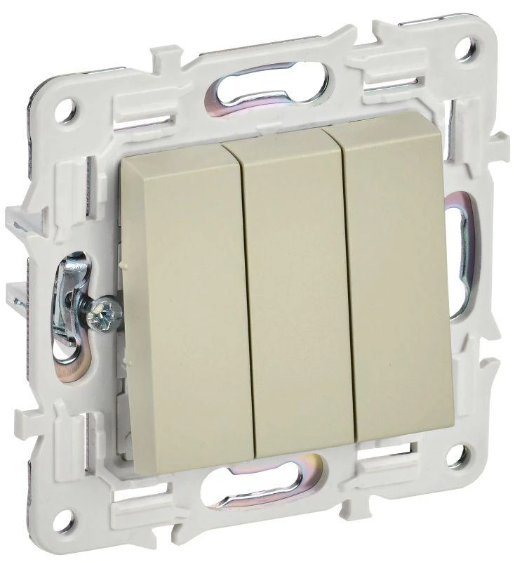 IEK  | Выключатель 3-кл. SKANDY 10А SK-V11B беж.  SK-V30-0-10-K10