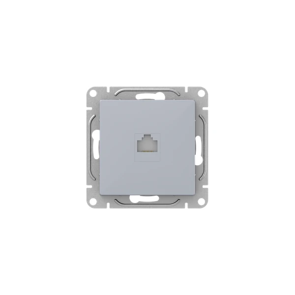 Розетка компьютерная 1-м СП Эпика RJ45 кат.5 механизм алюм. EKF UP1-SOA-RJ45-5