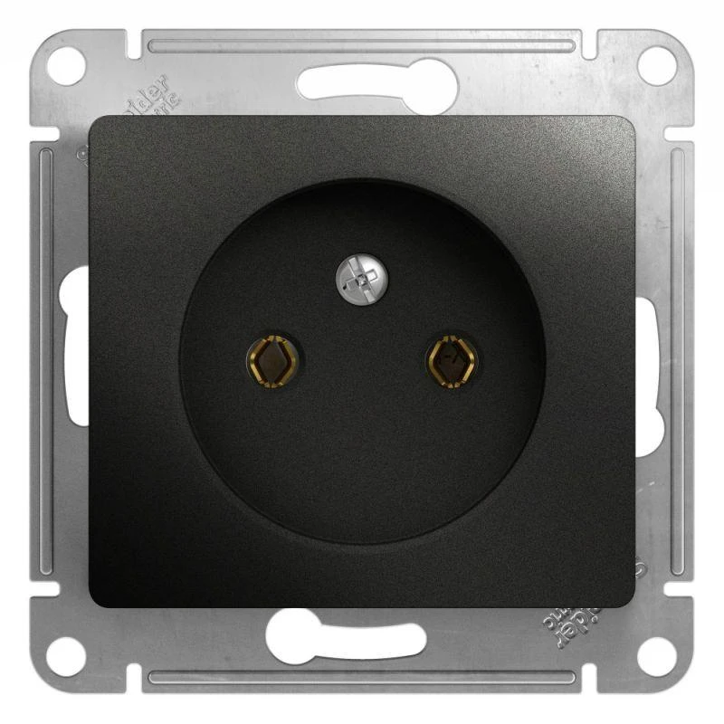 GSL000741 Systeme Electric | Розетка 1-м СП 1мод. Glossa 16А IP20 250В без заземл. механизм антрацит SE 