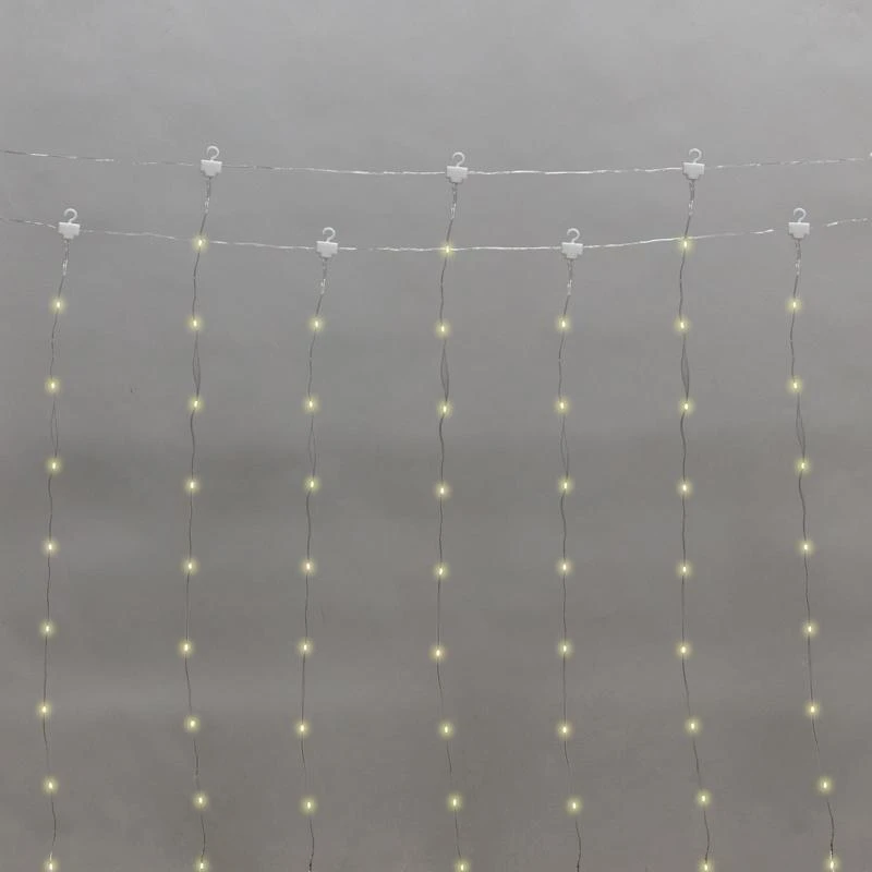 315-886 Neon-Night | Гирлянда светодиодная "Роса "Светодиодный дождь" 3х3м LED тепл. бел. 12Вт IP20 USB+пульт управления с крючками для крепления  