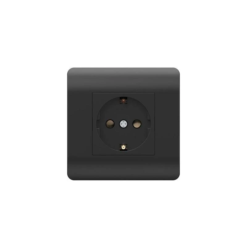 431484 CHINT | Розетка NEW3-E 16А с заземл. защ. шторки черн.  
