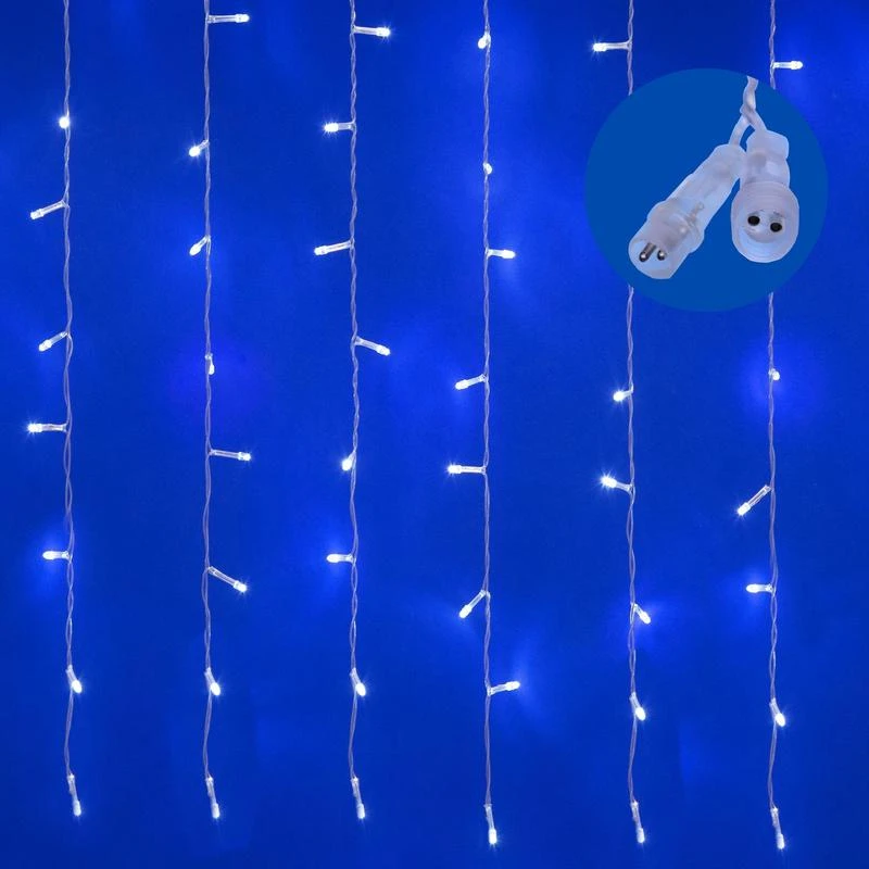 UL-00007213 Uniel | Занавес LED со статическим свечением ULD-C3020-240/STK WHITE IP44 3х2м соед. 240 диодов бел. свет провод прозр.  