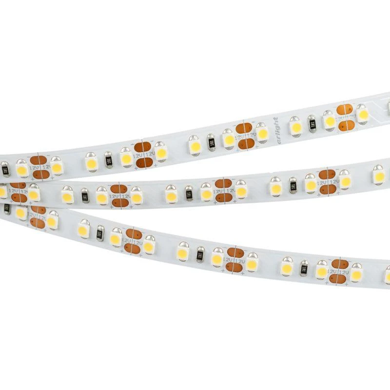 Лента светодиодная RT-A120-8mm 12V White 6000К 9.6Вт/м IP20 2835 открыт. (уп.5м) Arlight 012334(2)