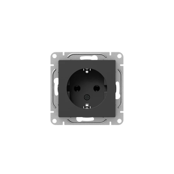 UP1-SOB-110 EKF | Розетка СП Эпика 16А с заземл. без защ. шторок механизм черн.  